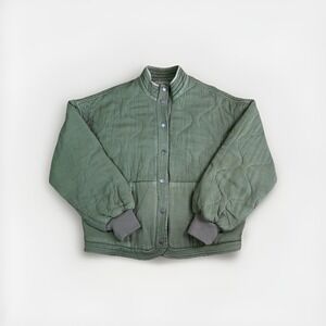 BLANKNYC Quilted Bomber Cropped Jacket Women's Size EXTRA SMALL Army Green